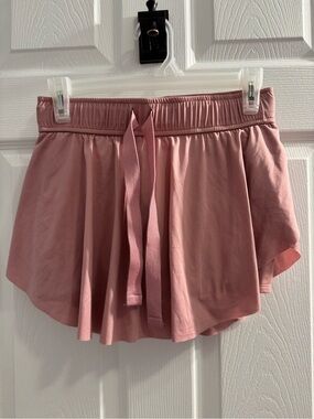 Zenana Dusty Rose Athletic Skort with Drawstring